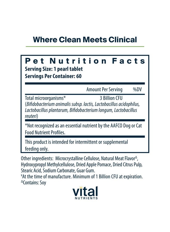 Hyperbiotics Vital Nutrients Pro Pets Probiotics for Dogs and Cats | Dog Probiotics for Digestive Health, Gut Health, Occasional Diarrhea* | Tasty Meat Flavor | Non-GMO | Hyperbiotics | 60 Micro Tablets - Image 2