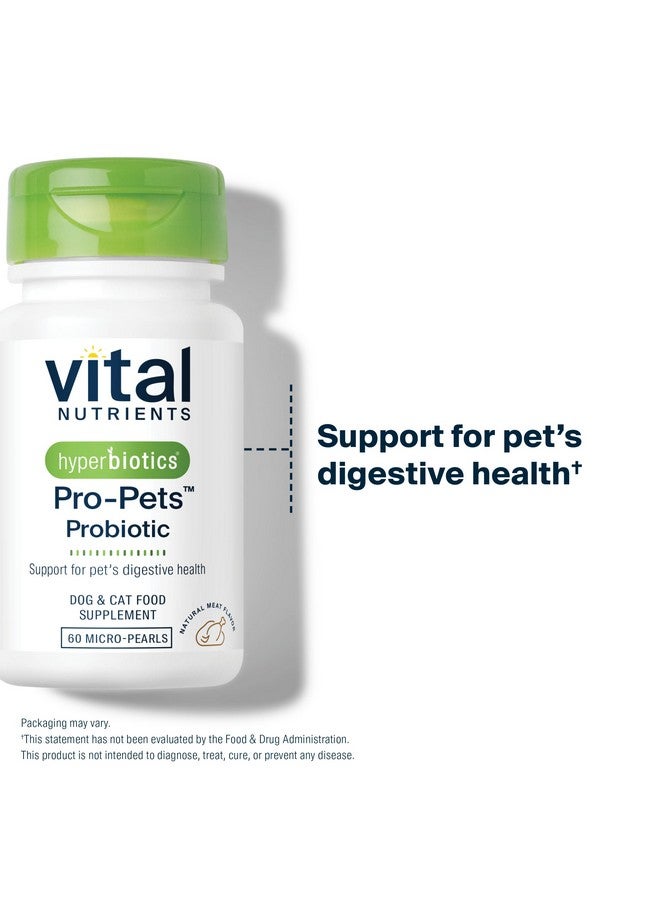 Hyperbiotics Vital Nutrients Pro Pets Probiotics for Dogs and Cats | Dog Probiotics for Digestive Health, Gut Health, Occasional Diarrhea* | Tasty Meat Flavor | Non-GMO | Hyperbiotics | 60 Micro Tablets - Image 4