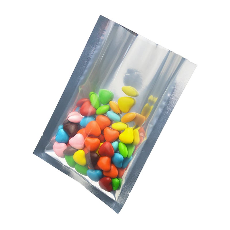 PABCK PABCK 500 Pack 2x28 inch 16x24 inch Inside Size Clear Front Mylar Heat Seal Pouch Foil Bulk Food Storage Kitchen Packaging Vacuum Wrapping