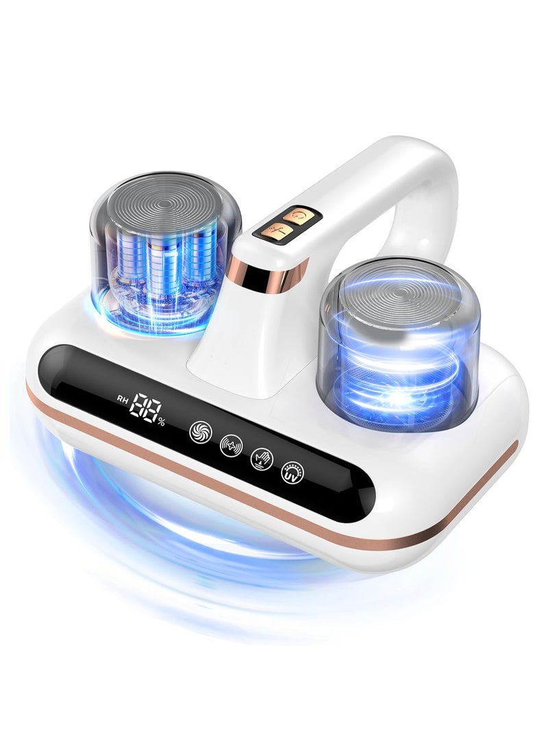 عربست منظف ​​الفراش الفراغ-5 في 1 في 1 منظف المراتب اللاسلكي ، مدعوم من تقنية UV-C Light & Ultrasonic ، وشفط قوي 16 كيلو باسكال ، وضوضاء منخفضة ، ومناسبة للغبار ، وشعر الحيوانات الأليفة ، إلخ. - Image 1