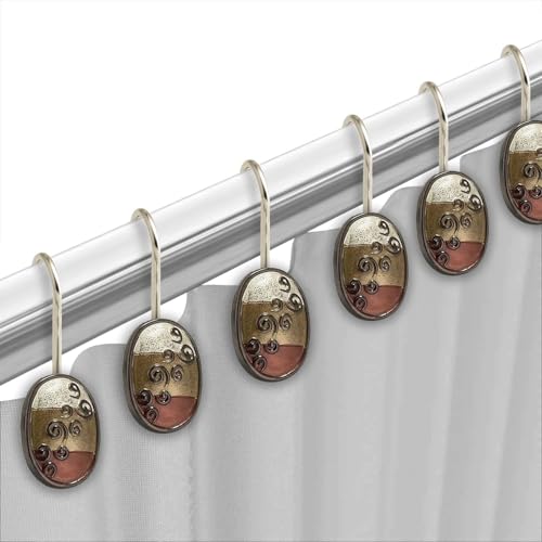Popular Bath Shower Hooks, Miramar Collection, Multicolor - Image 3