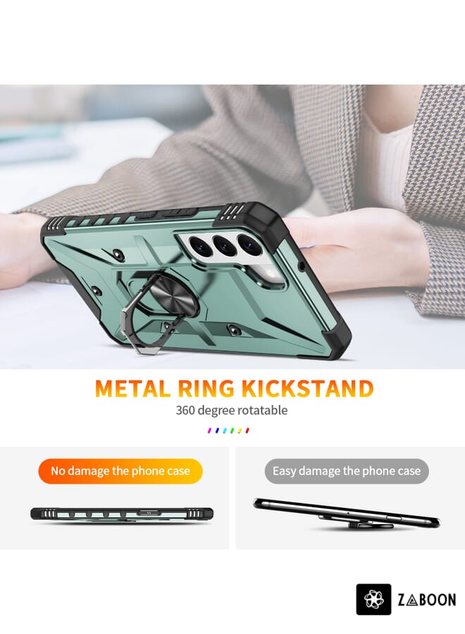 Green Tiger For Samsung Galaxy S21 5G Ring Holder Phone Case(Grey) - Image 5