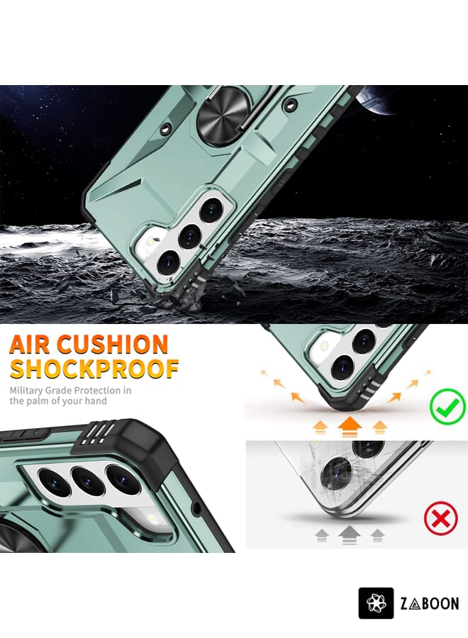 Green Tiger For Samsung Galaxy S21 5G Ring Holder Phone Case(Grey) - Image 4