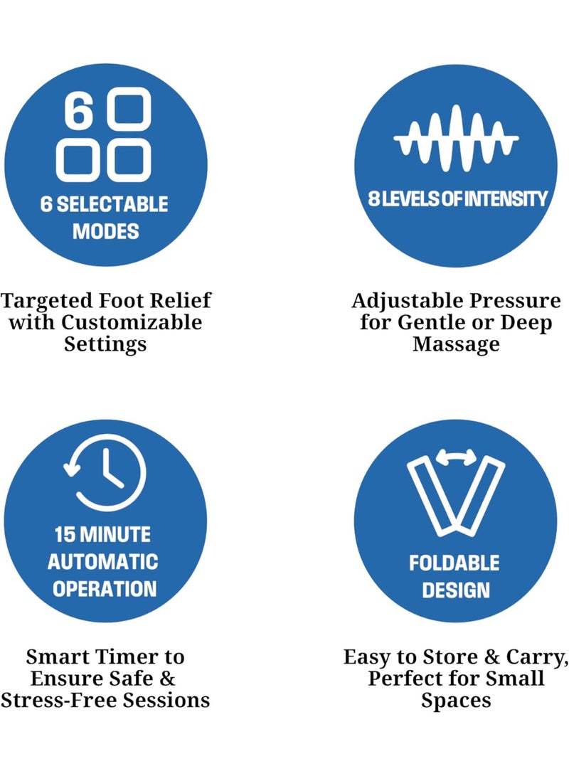 Westinghouse EMS Foot Massager Pad | Foldable, Rechargeable Circulation & Pain Relief Device | Portable Foot Relaxation for Home, Office & Travel - Image 5