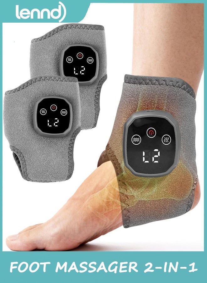 لينند تدليك القدم 2-في-1 لف الاحترار - استرخ وتجديد تدليك القدم والكاحل مع 3 أوضاع و 4 مستويات حرارة ، محمولة للمنزل أو السفر 2pack - Image 1