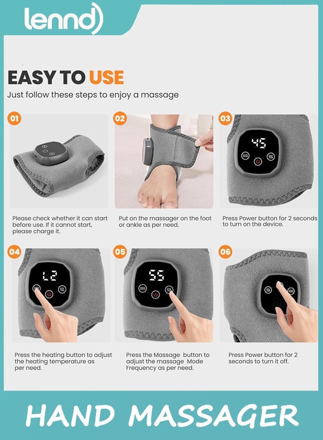 لينند تدليك القدم 2-في-1 لف الاحترار - استرخ وتجديد تدليك القدم والكاحل مع 3 أوضاع و 4 مستويات حرارة ، محمولة للمنزل أو السفر 2pack - Image 5