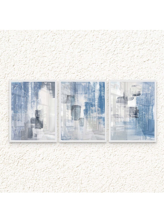 آرت دیکور  ديكور فني مؤطر الفنون الجميلة مجموعة من 3 مجردة الحديثة جدار الفن طباعة نابضة بالحياة مجردة صورة جدار ديكور لغرفة المعيشة المنزل غرفة نوم مكتب هدية الاستوديو - Image 1