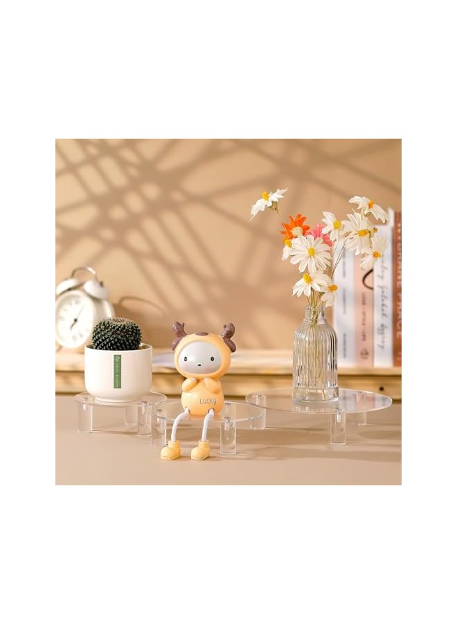 The Bros Round Acrylic Display Riser, Clear Acrylic Cake Stands, Cupcake Stand Cake Holder, Countertop Dessert Display Riser, for Bakery, Appetizer, Birthday Wedding Party Baby Shower (3 Pcs, 5'',6'',8'') - Image 5