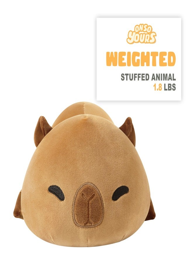 Onsoyours Original 13.8"|1.8 Pound Weighted Stuffed Animals, Cute Weighted Positive Capybara Plush Pillow Toy Soft Weighted Capybara Plushies Gift for Kids Adults - Image 2