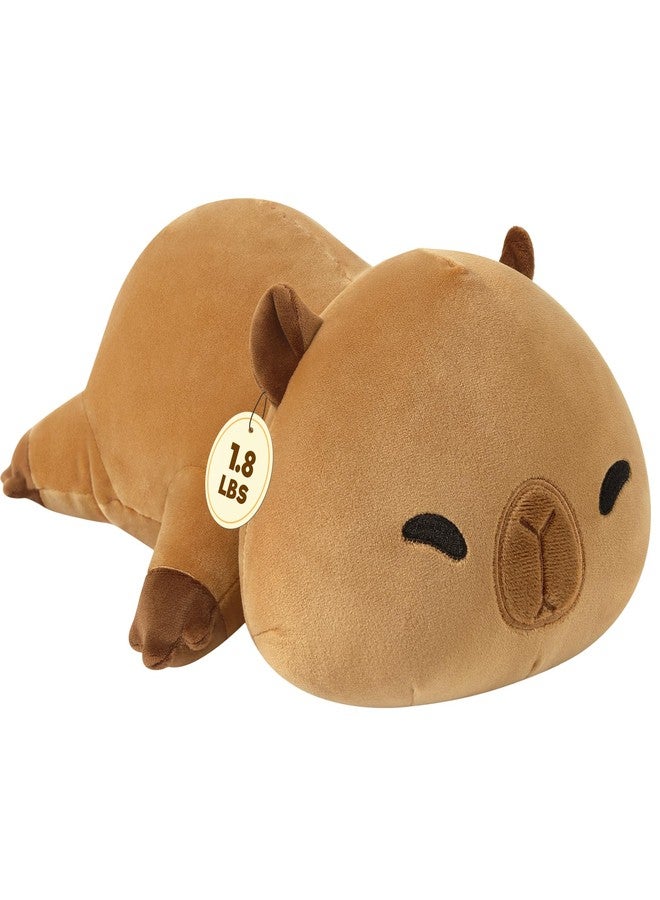 Onsoyours Original 13.8"|1.8 Pound Weighted Stuffed Animals, Cute Weighted Positive Capybara Plush Pillow Toy Soft Weighted Capybara Plushies Gift for Kids Adults - Image 1