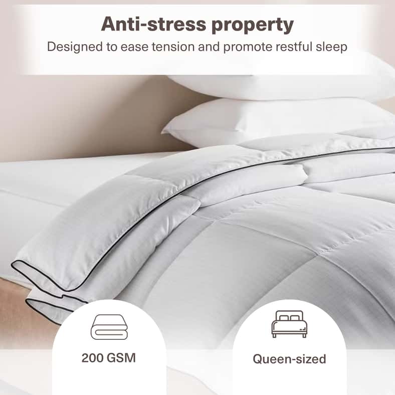 PAN emirates Mellow Antistress Duvet 200x200cm - White - Image 5