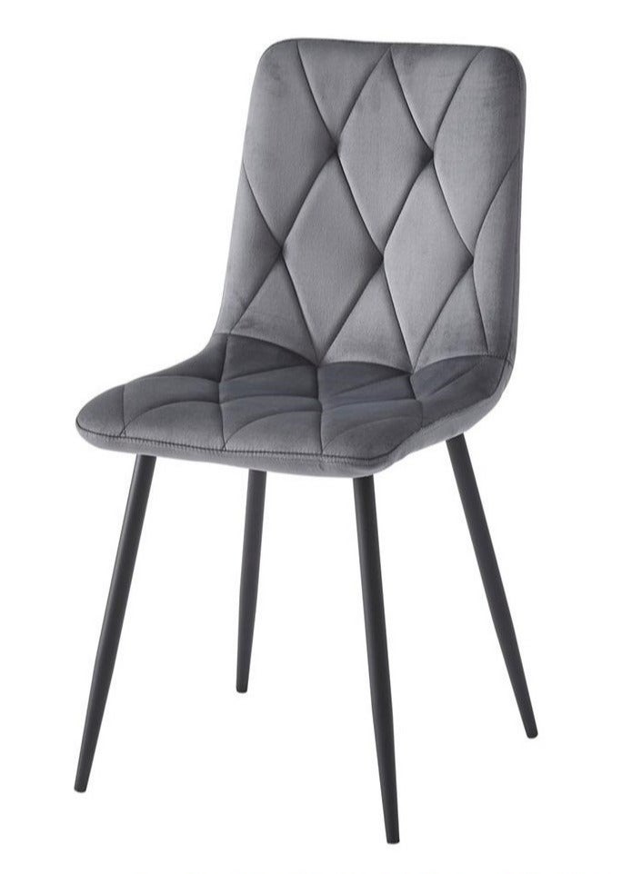 كرسي طاولة طعام مريح غامق / رمادي