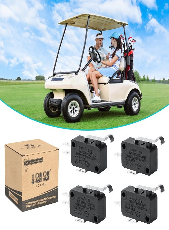 10L0L 4 Pack Golf Cart Micro Switch 2 & 3 Prong for Club Car DS Precedent OEM # 1014807,1014240, 1014805 - Image 1