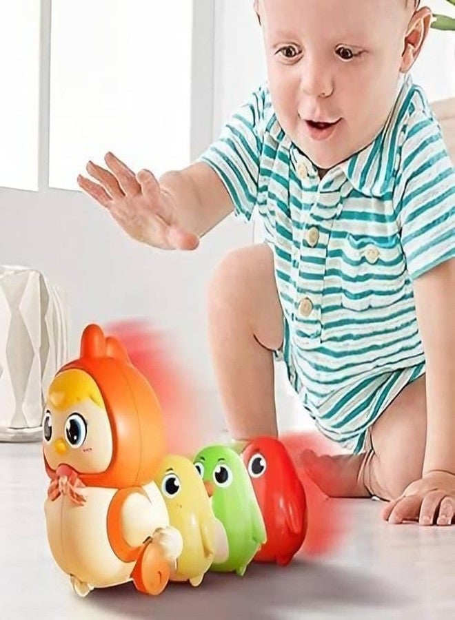 ADEMNEX Cute Wind-Up Duck Toy for Kids, Manual Clockwork Walking Duck, Colorful Cartoon Animal Toy for Toddlers & Children (Multicolor) - Image 3