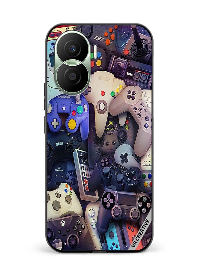 VR CREATIVE Protective Case Cover For Honor Play7T Pro Remote Controls Design Multicolour - Image 1