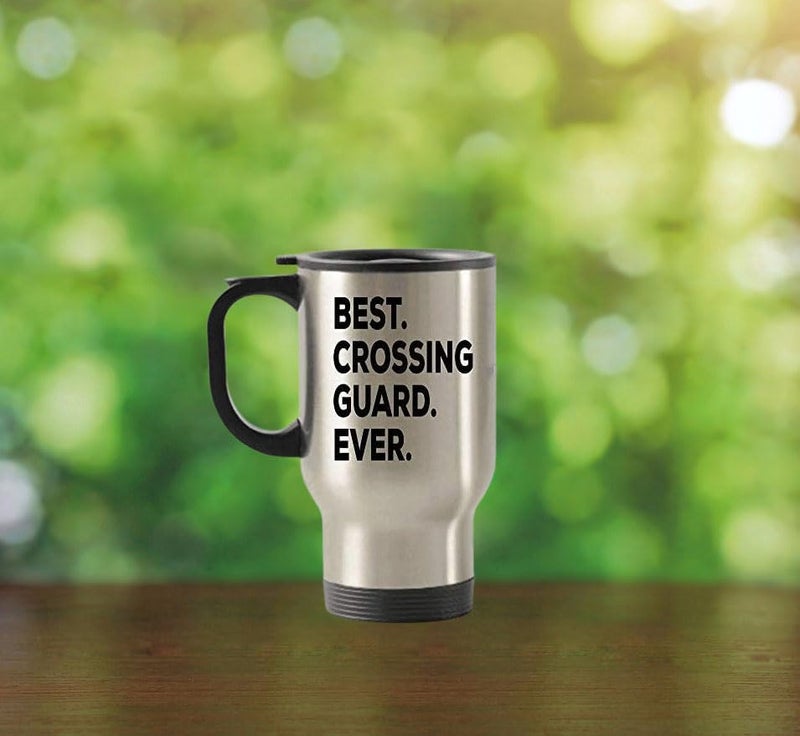 SpreadPassion – The Best Crossing Guard Ever Tumbler – Stainless Steel Novelty Tumbler for Birthday and Anniversary Parties – Gift Idea for Teacher on Christmas–14Oz Hot Tea Tumbler (Silver) - Image 4
