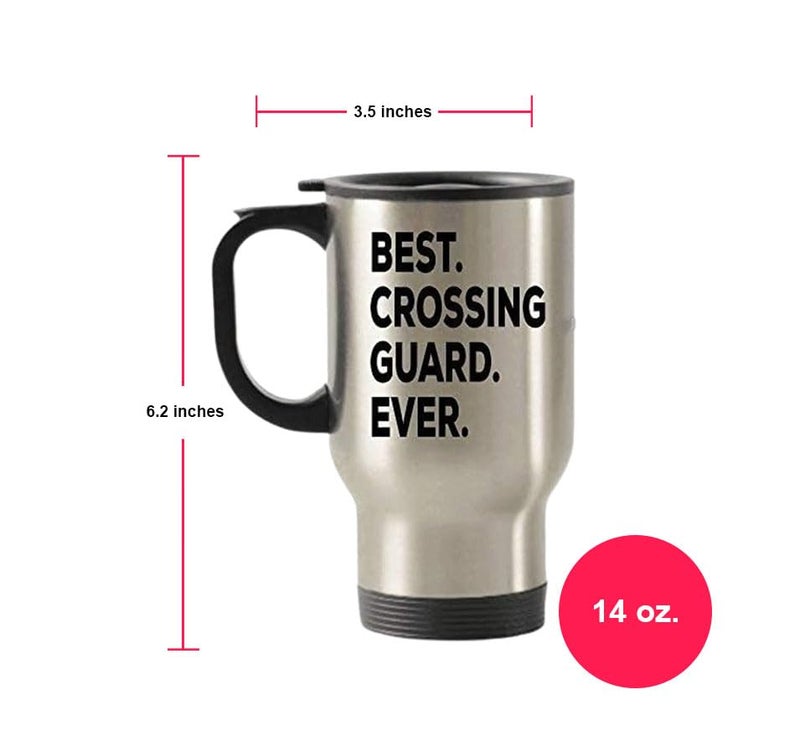 SpreadPassion – The Best Crossing Guard Ever Tumbler – Stainless Steel Novelty Tumbler for Birthday and Anniversary Parties – Gift Idea for Teacher on Christmas–14Oz Hot Tea Tumbler (Silver) - Image 5