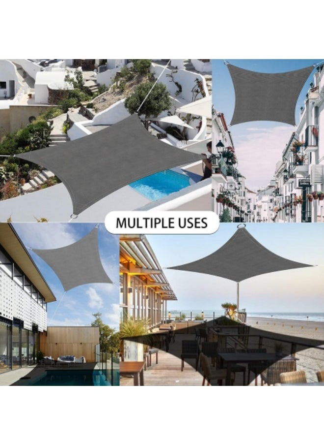 GGEROU - Sun Shade Sail, Sun Shade Sail Canopy UV Block Awning, Sun Sail Rectangular, Sail Shade PES UV Protection, Sun Sail Weatherproof, 3 x 4m - Image 1