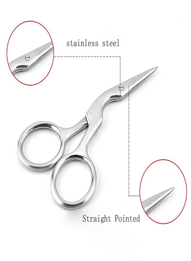 YAMHOHO Brow Shaping Scissors and Brush - Stainless Steel Eyebrow Trimming Scissors for Women and Men (Silver) - Image 3