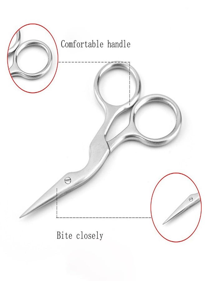 YAMHOHO Brow Shaping Scissors and Brush - Stainless Steel Eyebrow Trimming Scissors for Women and Men (Silver) - Image 4