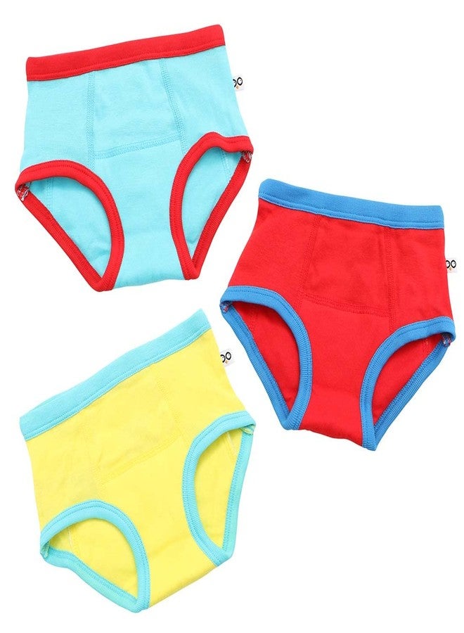 ZOOCCHINI Toddler 3-Pack Potty Training Pants - Soft Organic Cotton Underwear with Absorbent Padding and Fun Designs, Ocean Pals, 3-4 Years - Image 3
