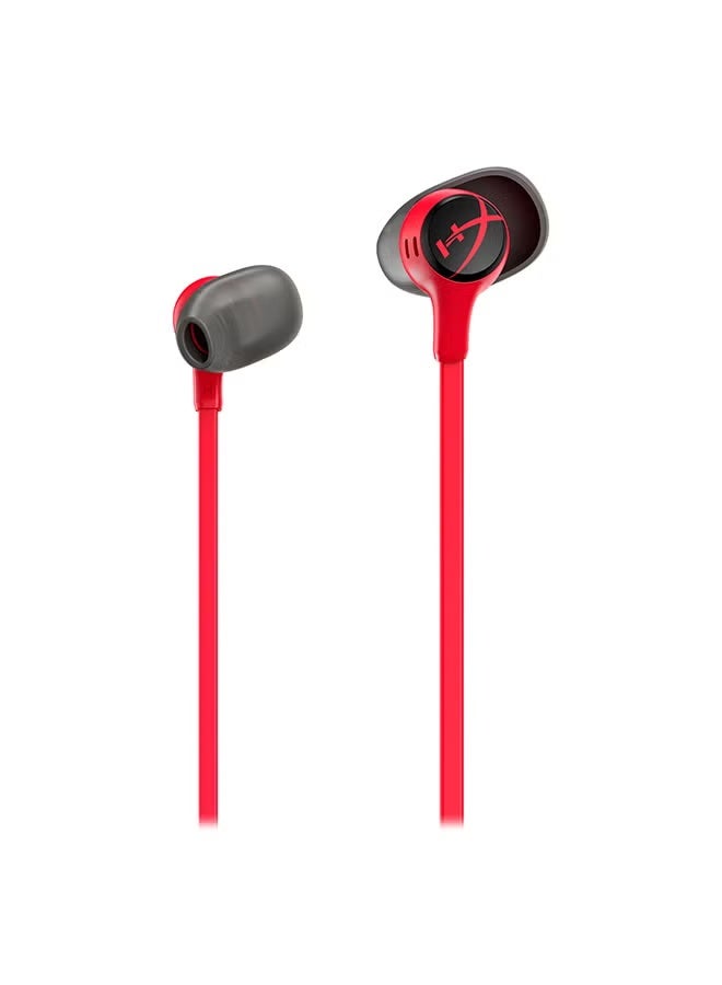 HyperX Cloud Earbuds II (Flame Red) Gaming Earbuds 14mm Driver Unit | 90° Anti-Tangle Plug | 4-Size Ear Tip Set - Image 2