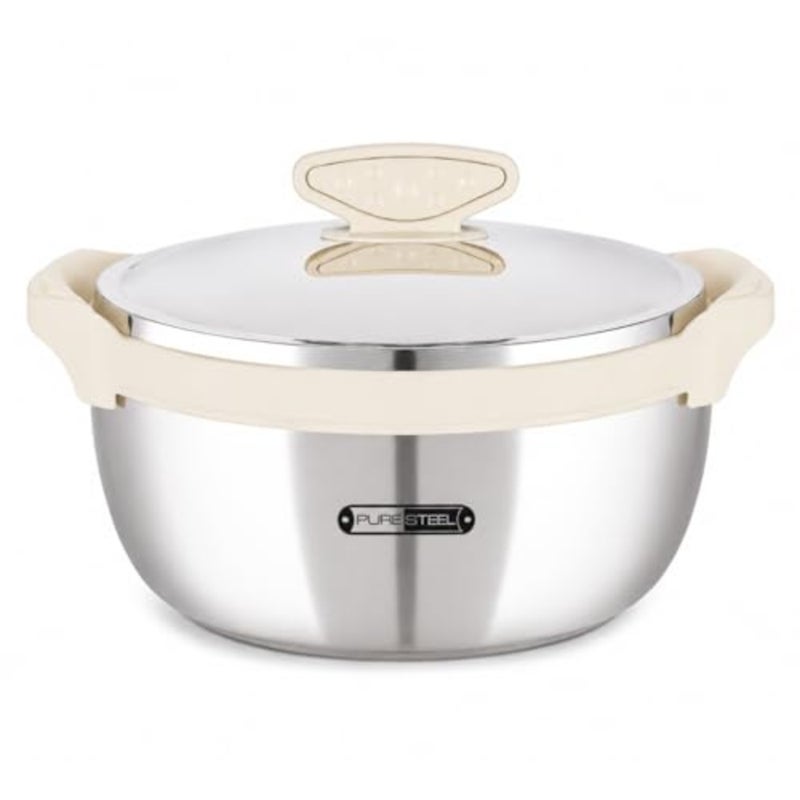 UTC MS1379 MAGNUS STEEL HOTPOT 3PC SET IVORY - SMALL 1500/2000/2500 for home cooking, stainless steel, ivory, triple-layer base - Image 2