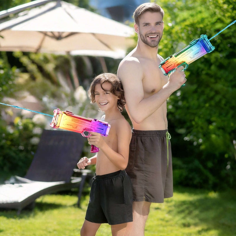 Colorful Electric Water Gun with Lights and Sound, Pulse Water Blaster Toy - Image 1