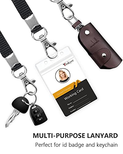 Teskyer Lanyards for ID Badges, 3 Pack of Lanyard with Clear Plastic ID Badge Holder for Office School Work IDs, Cruise Ship Cards - Image 4