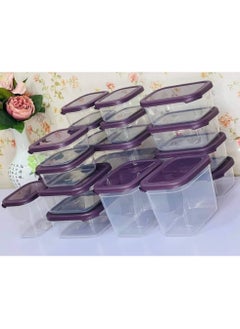 AKSA Set Of Healthy Plastic Refrigerator Containers - 18 Pieces