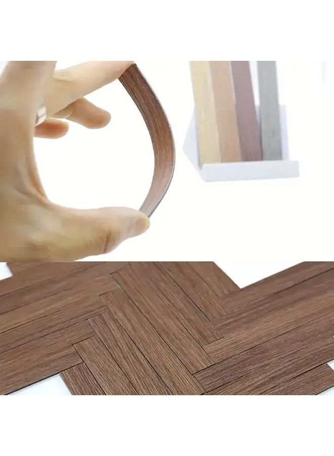 أرضيات منزل الدمى من خشب الجوز الرمادي PVC بتصميم عظم الرنجة، 20 قطعة للديكور DIY - Image 3