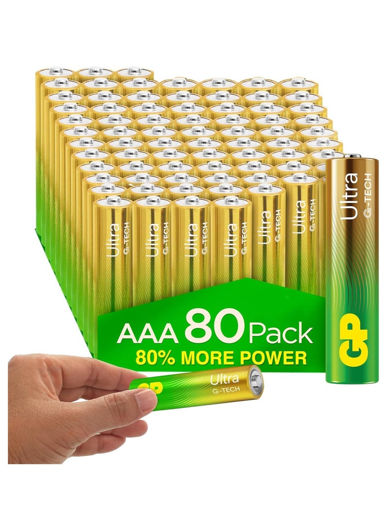 GP Batteries GPPCA24AU639 AAA Batteries Ultra Alkaline - 10 year shelf life (pack of 80) - Image 1