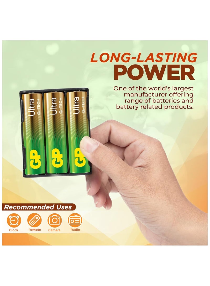 GP Batteries GPPCA24AU639 AAA Batteries Ultra Alkaline - 10 year shelf life (pack of 80) - Image 3