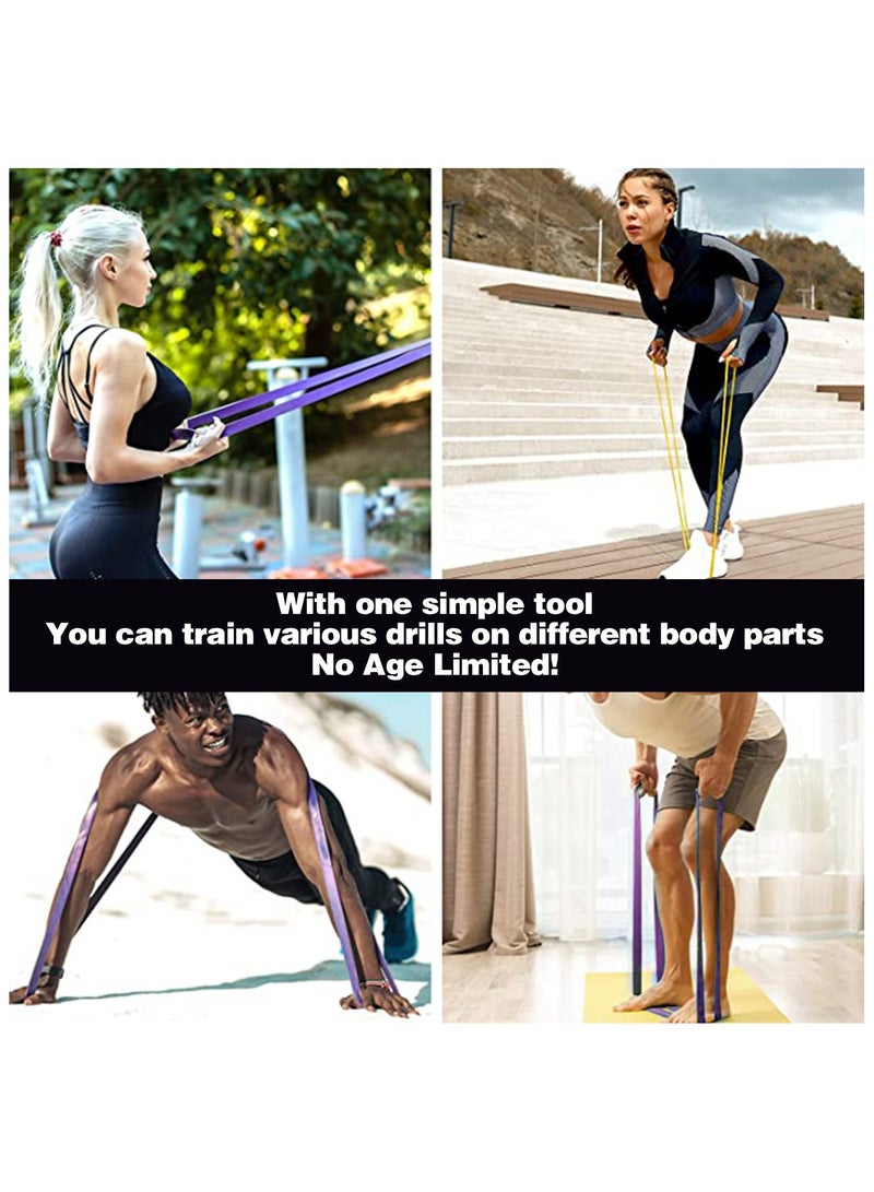 Resistance Bands Pull Up Assist Bands set, 4 Different levels Exercise Workout Bands available to choose for Powerlifting, Muscle Toning, CrossFit, Yoga, Stretch Mobility, Strength Training for Men and Women