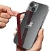 Sinjimoru Stretchable Silicone Phone Strap Flexible and Elastic Grip Holder for iPhone Android Secure Phone Loops Finger Grip with Wireless Charging Support Sinji Loop Wine Red - Image 2