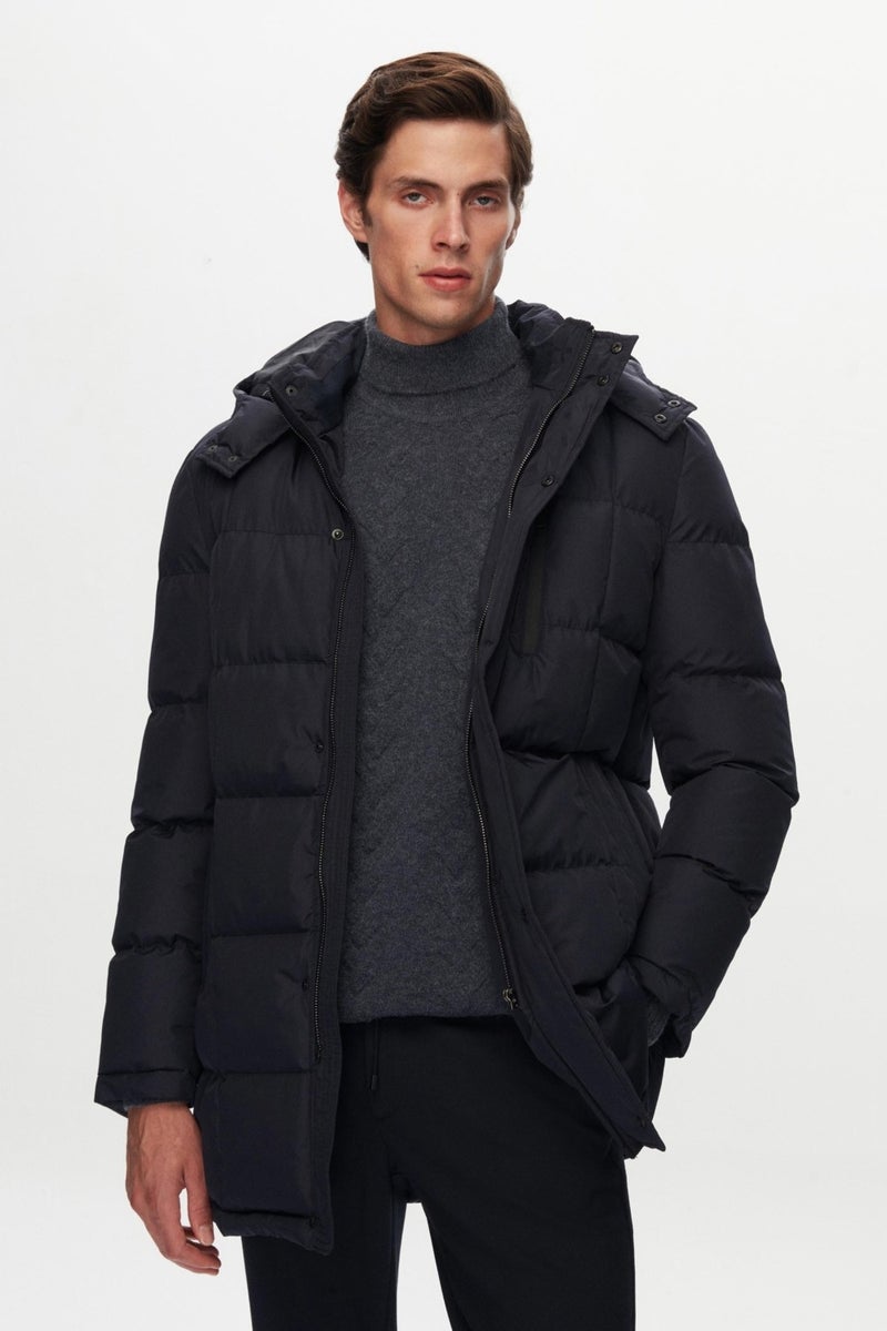 D'S DAMAT Ds Damat Regular Fit Navy Blue Coat - Image 2