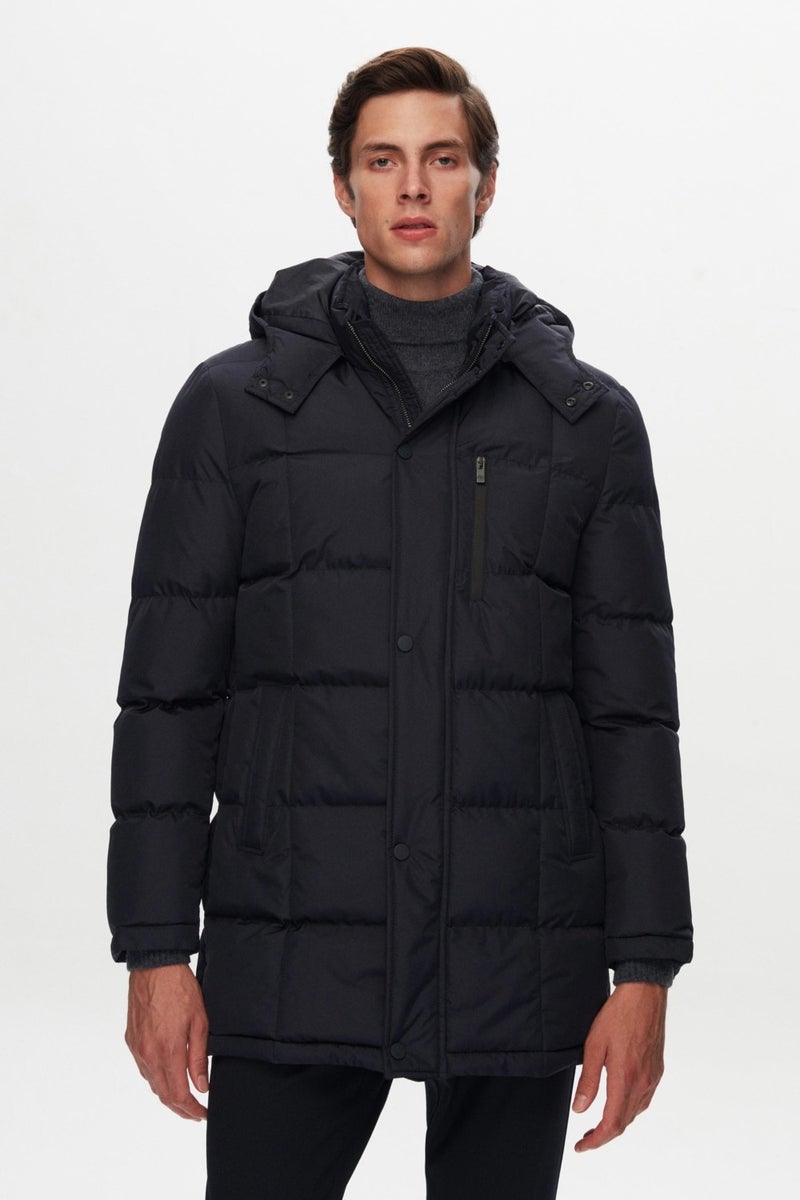 D'S DAMAT Ds Damat Regular Fit Navy Blue Coat - Image 3