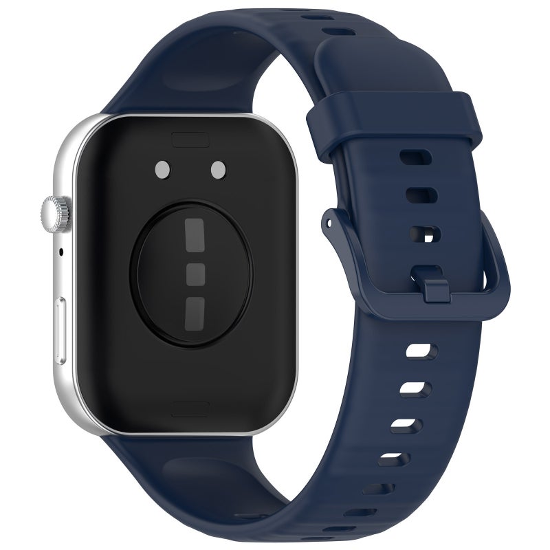 erorex For Huawei Watch Fit3 Colorful Buckle Silicone Sports Watch Band(Midnight Blue) - Image 2