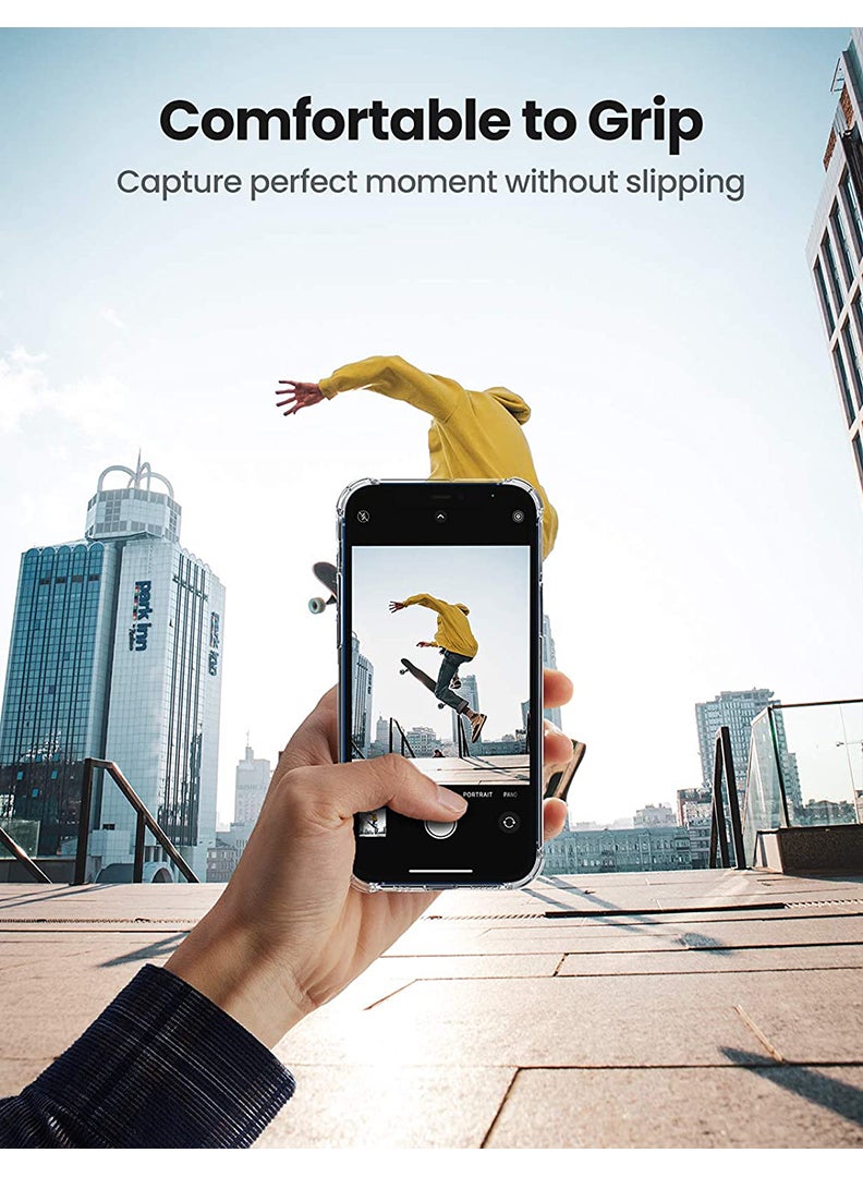 Case Up Apple iPhone 14 Pro Clear Case, Shock-Absorption Hard PC Back Cell Phone Cover with Reinforced Corners, Soft Edges TPU Crystal Clear Protective Bumper Case - Image 5