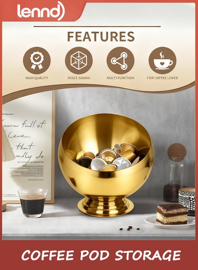 LENND Coffee Pod Holder-Coffee Pod Storage-K Cup Holder-Espresso Pod Holder-Coffee Pod Organizer（GOLD） - Image 4