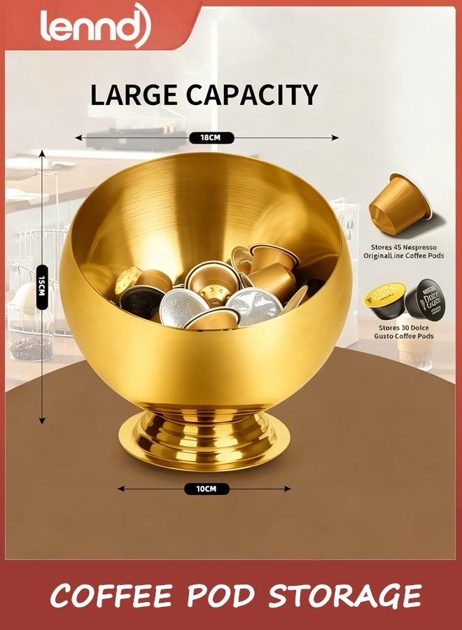 LENND Coffee Pod Holder-Coffee Pod Storage-K Cup Holder-Espresso Pod Holder-Coffee Pod Organizer（GOLD） - Image 2