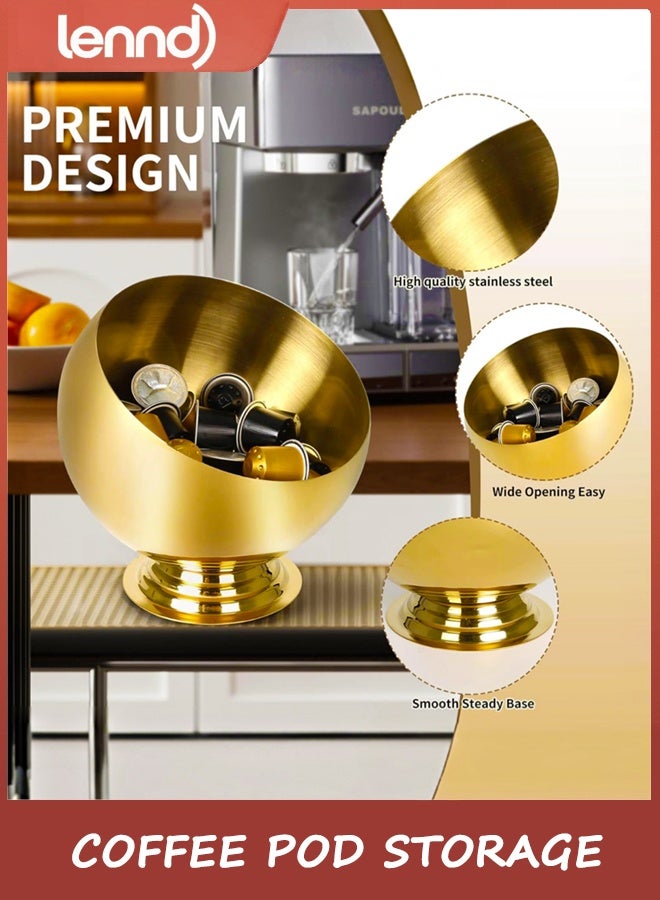 LENND Coffee Pod Holder-Coffee Pod Storage-K Cup Holder-Espresso Pod Holder-Coffee Pod Organizer（GOLD） - Image 5