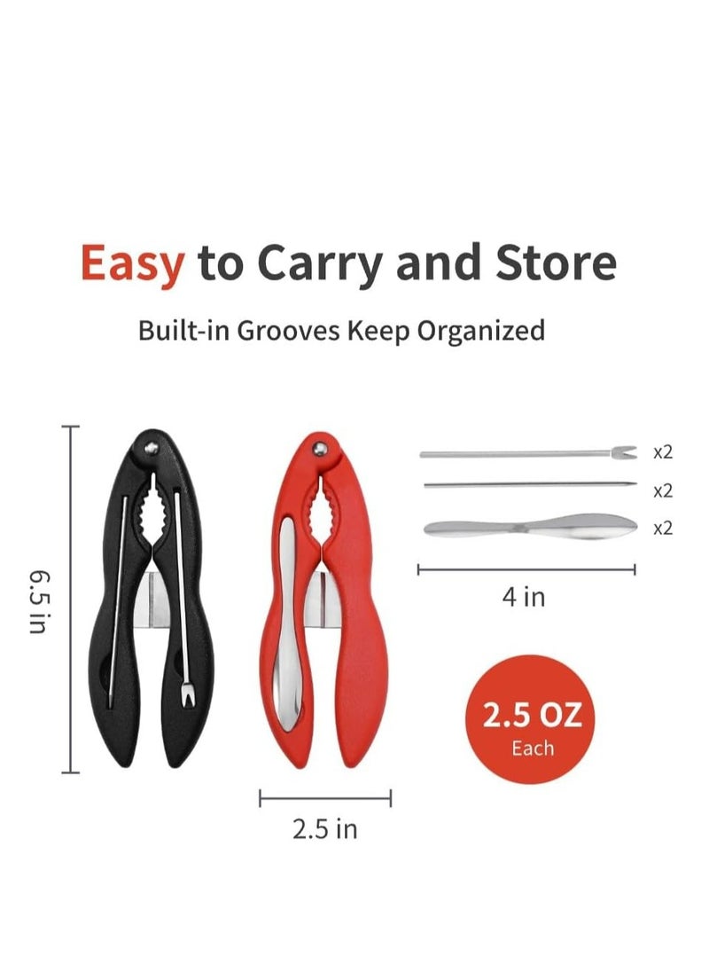 Oasisgalore - 2 Pack Multifunctional Crab & Lobster Crackers Set, Durable Seafood Tools with Picks, Portable Claw Crackers. - Image 1