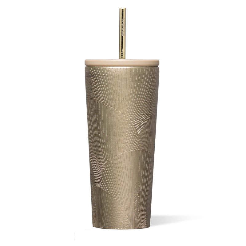 Corkcicle Cold Cup Insulated Tumbler with Straw Keeps Drinks Cold for 12 Hours TripleInsulated Stainless Steel LeakResistant Lid Summer Drinkware Gift 24 oz Champagne Dreams - Image 2