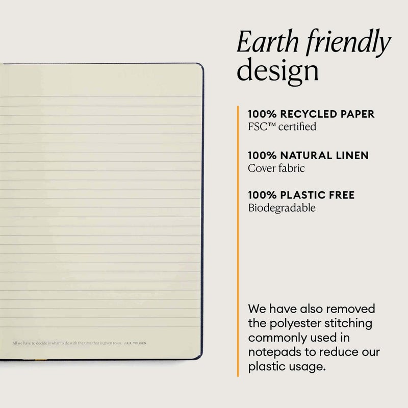 Intelligent Change Premium Daily Notebook, Lined Journal Notebook, Work Notebook for Productivity, A5 Journal for Writing Notes, To-Dos, & Creative Writing, Secure Binding, 192 Pages, Navy Blue - Image 4