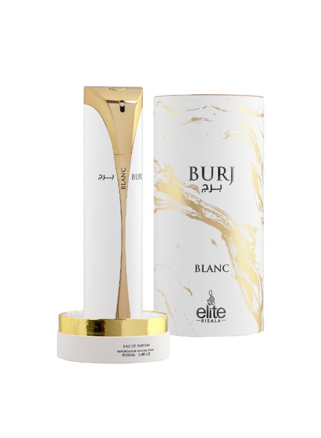 Risala عطر ريسالا إلت بورج بلانك الأبيض للنساء 100 مل، عطر للنساء، عطر فاخر يدوم طويلاً، رائحة زهرية خشبية مع زهور بيضاء، نغمات بودرية، ومسك - Image 4