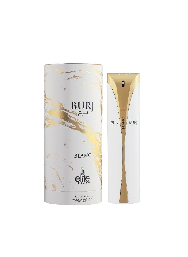 Risala عطر ريسالا إلت بورج بلانك الأبيض للنساء 100 مل، عطر للنساء، عطر فاخر يدوم طويلاً، رائحة زهرية خشبية مع زهور بيضاء، نغمات بودرية، ومسك - Image 2