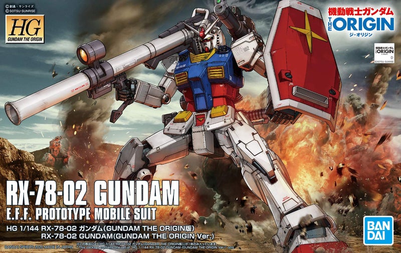 BANDAI SPIRITS بانداي هوبي - غاندام الأصل - #26 RX-78-02 غاندام (نسخة الأصل)، مجموعة نموذج بانداي سبيريتس HG 1/144 - Image 3