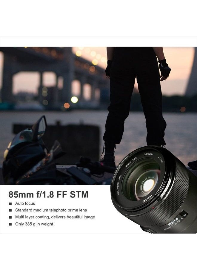 Meike - 85mm F1.8 Full Frame AF STM(A Stepping Motor) Lens Large Aperture Auto Focus Medium Telephoto Fixed Prime Portrait Lens for Sony E Mount Mirrorless Cameras A9 A7III A7II A7 A7R3 A7R4 - Image 1