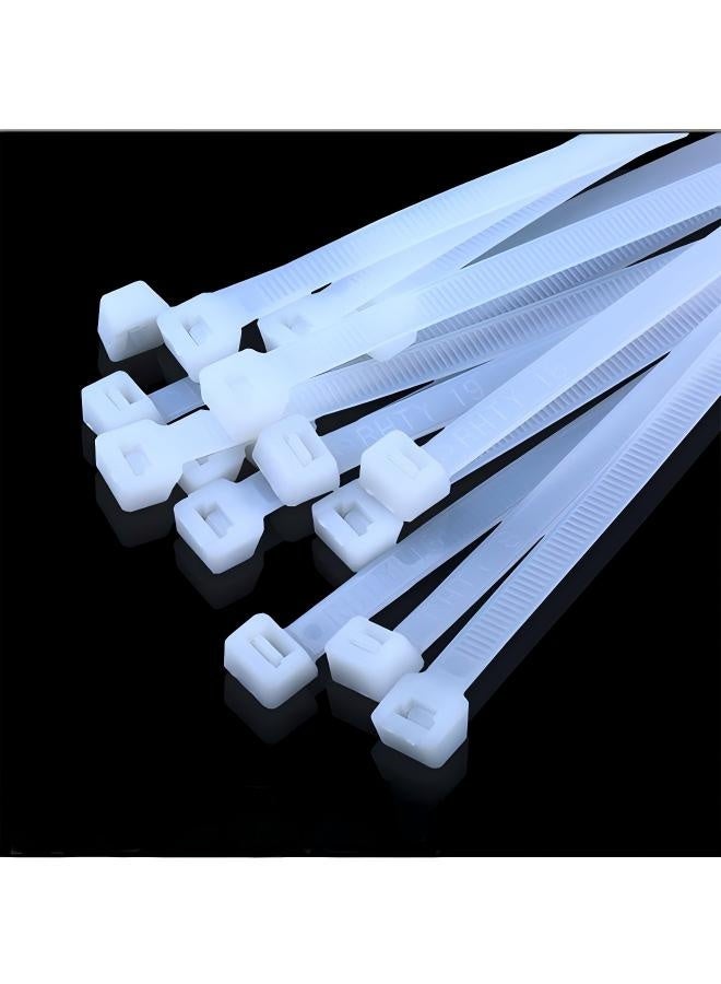 Self-Locking Nylon Cable Ties, 250 Pack | 350×3.6mm (13.6 in), White | Heat & UV Resistant Heavy Duty Zip Ties | Non-Slip Cord Organizer for Indoor & Outdoor Use - Image 2